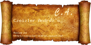 Czeizler András névjegykártya